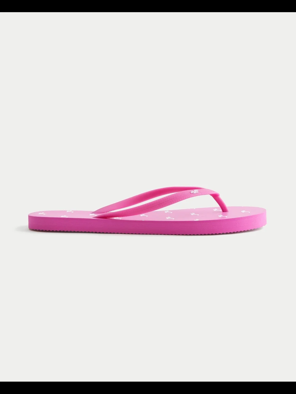 Hollister Pink Logo Icon Flip Flop Light Beach Summer Sandals